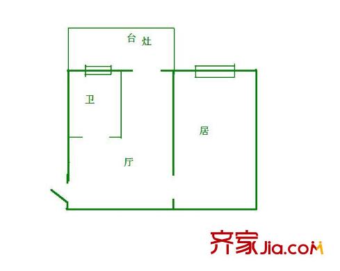 林苑北里戶型圖戶型圖 1室1廳1衛(wèi)1廚