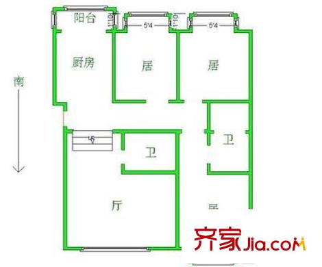 麗景勝和園戶型圖戶型圖 3室1廳2衛(wèi)1廚