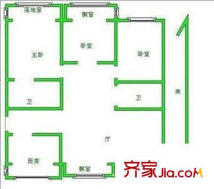 麗景勝和園戶型圖戶型圖 3室2廳2衛(wèi)1廚