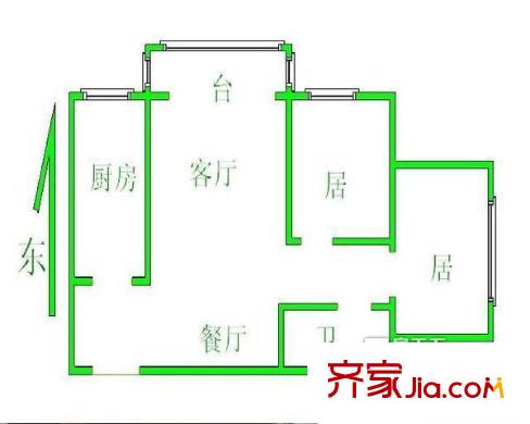 天保花語軒戶型圖戶型圖 2室