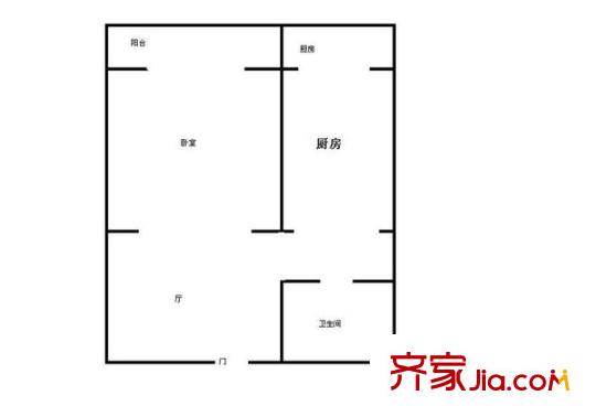 嘉華小區(qū)戶型圖戶型圖 1室1廳1衛(wèi)1廚