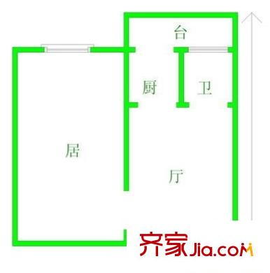 懷遠里戶型圖戶型圖 1室1廳1衛(wèi)1廚