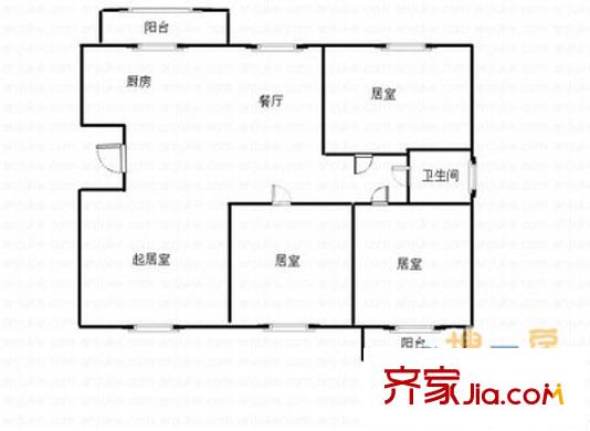 懷遠里 3室 戶型圖