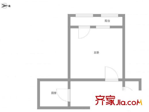 景興西里 1室 戶型圖