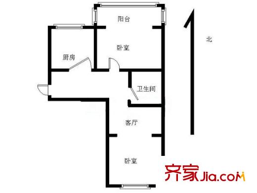 景興西里 2室 戶型圖
