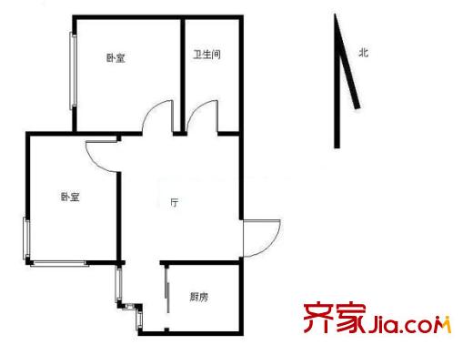 天華里 2室 戶型圖