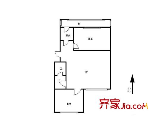 天華里戶型圖戶型圖 2室1廳1衛(wèi)1廚