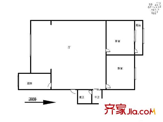 天華里戶型圖戶型圖 2室1廳1衛(wèi)1廚