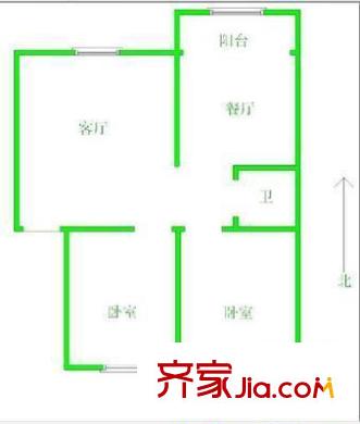 東方花苑 2室 戶型圖