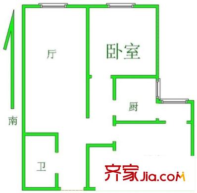 晴景家園戶型圖戶型圖 2室1廳1衛(wèi)1廚
