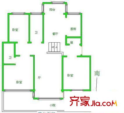 萊茵春天戶型圖戶型圖 3室2廳2衛(wèi)1廚