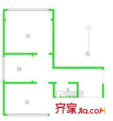 光明西里丙區(qū) 2居室 戶型圖