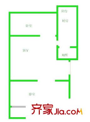 光明西里丙區(qū) 2居室 戶型圖