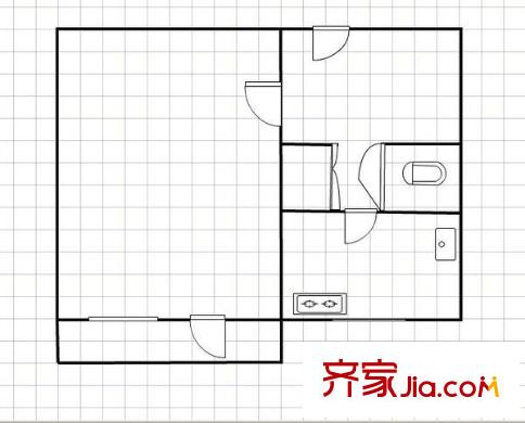 3號小區(qū) 1室 戶型圖