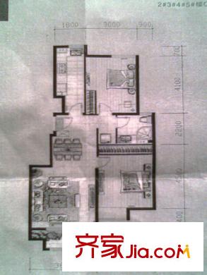 裕祥園戶型圖2#3#4#5#樓C5戶型 2室2廳1衛(wèi)1廚