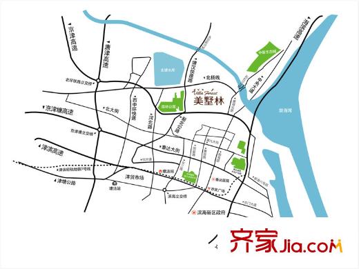 天保美墅林區(qū)位圖