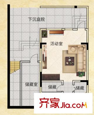 天一綠海二期庭院雙拼Ⅰ戶型零層 4室2廳