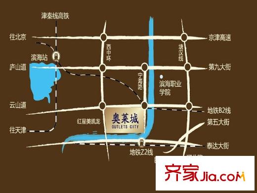 奧萊城區(qū)位圖