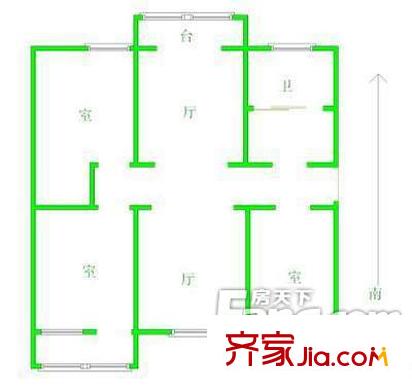 唐山 龍泉北里新景樓 戶型圖