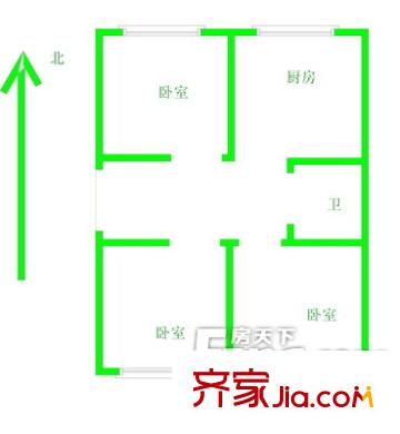 唐山 龍泉北里新景樓 戶型圖