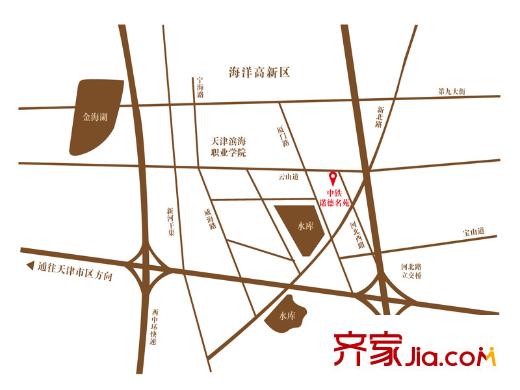 中鐵諾德名苑交通圖