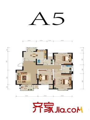 福源九方小高層標(biāo)準(zhǔn)層A5戶型 3室2廳1衛(wèi)1廚