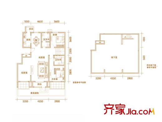 建投領(lǐng)海三期洋房標(biāo)準(zhǔn)層B1戶型 3室2廳2衛(wèi)1廚