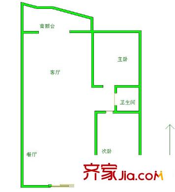 四季花苑戶型圖四季花園 2室2廳1衛(wèi)1廚