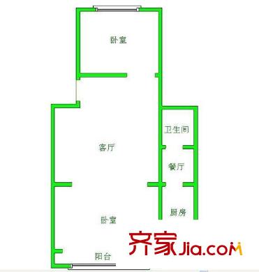 吉慶里戶型圖2居室 2室2廳1衛(wèi)1廚