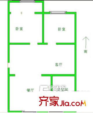 許莊南里 2居室 戶型圖