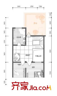 俊城荷蘭墅別墅戶(hù)型圖戶(hù)型圖28二層 1室2廳1衛(wèi)