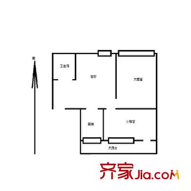 華瑞里戶型圖戶型圖 2室1廳1衛(wèi)1廚