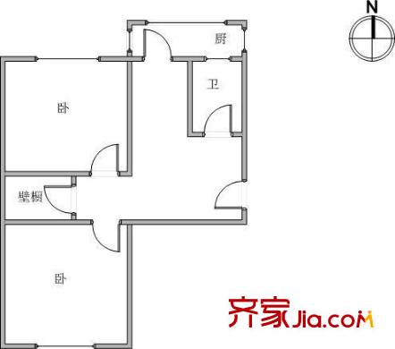 盈江東里 2室 戶型圖