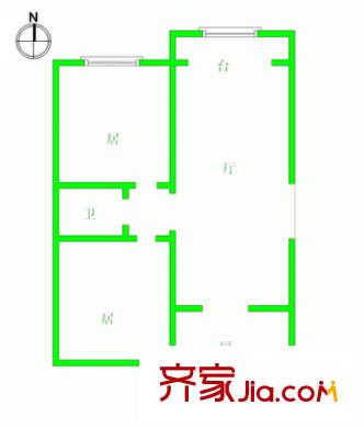 盈江東里戶型圖 戶型圖 2室1廳1衛(wèi)1廚