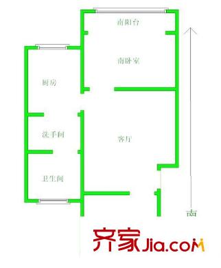 龍源新居 2室 戶型圖