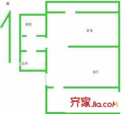來福西里戶型圖戶型圖 1室1廳1衛(wèi)1廚