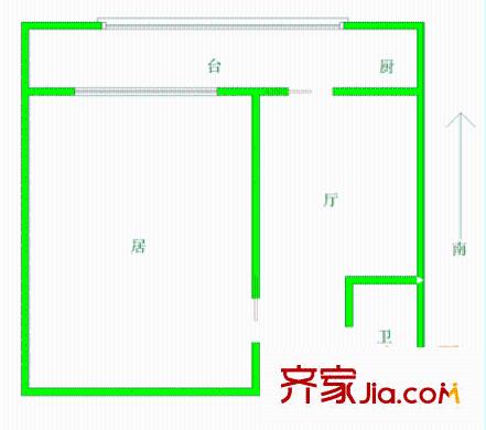 江安里戶(hù)型圖戶(hù)型圖 1室1廳1衛(wèi)1廚