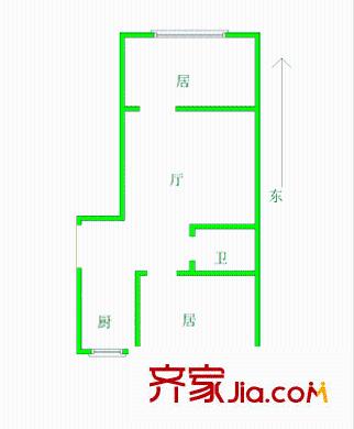 臨潼西里戶型圖戶型圖 2室1廳1衛(wèi)1廚