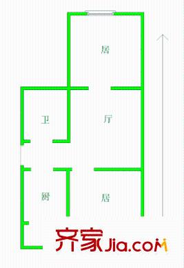 宜君里戶型圖戶型圖 2室1廳1衛(wèi)1廚