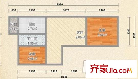宜君里 2室 戶型圖