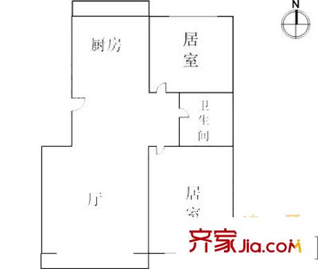 水琳園戶型圖戶型圖 2室1廳1衛(wèi)1廚