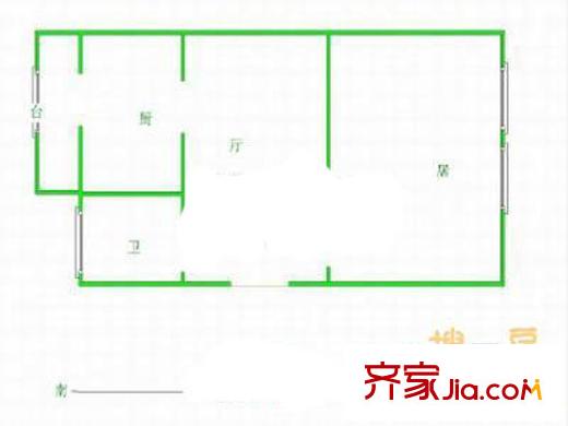 烏江南里戶型圖戶型圖 1室1廳1衛(wèi)1廚