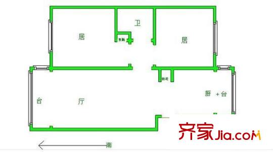 謙福里戶(hù)型圖戶(hù)型圖 2室1廳1衛(wèi)1廚