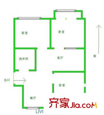 智源里 3室 戶型圖