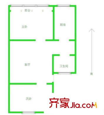 部東里 2室 戶(hù)型圖