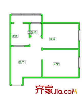 部東里 2室 戶(hù)型圖