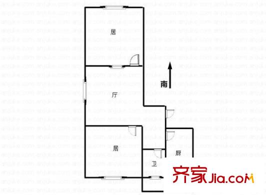 趙苑西里戶型圖戶型圖 2室1廳1衛(wèi)1廚