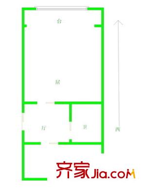 趙苑西里戶型圖戶型圖 1室1廳1衛(wèi)1廚