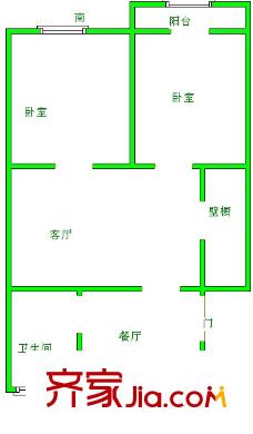 12小區(qū) 2室 戶型圖