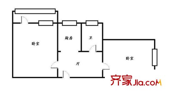 陽城里戶型圖戶型圖 2室2廳1衛(wèi)1廚